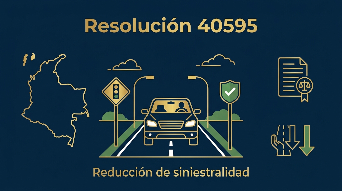 Conductor con vehículo empresarial aplicando normas de seguridad vial y PESV